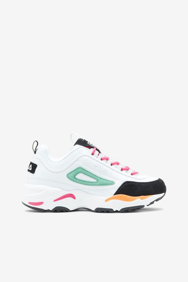 Tênis Fila Mulher Branco/Pretas - Fila Disruptor 2 X Ray Tracer White Leather Portugal Lojas,GSKZ-89